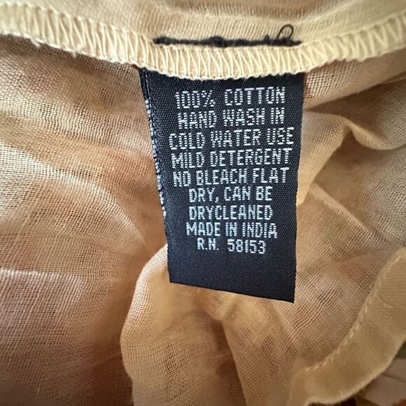 Chaudry KC Cream and Brown Print Smocked Boho Sundress| Size S - Picture 3 of 10